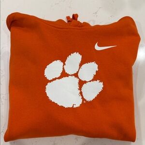 Nike Burnt Orange Hoodie with White Graphic